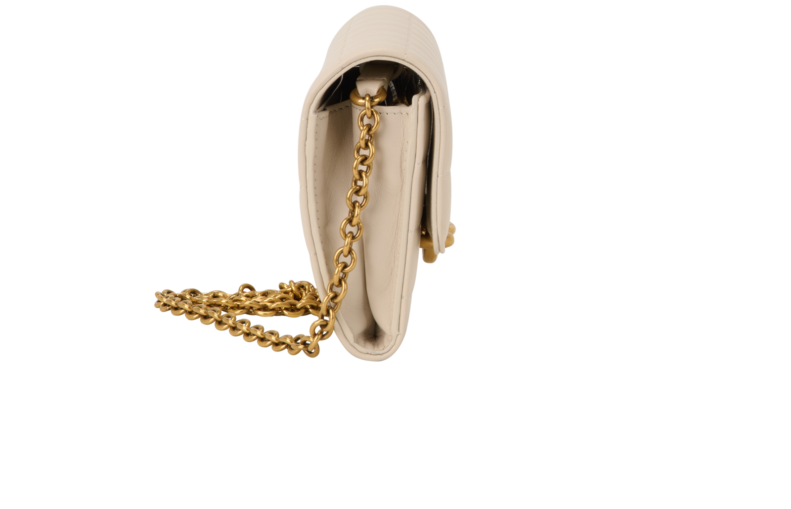 Le Maillon Chain Wallet, &pound;620, Handbags, White, Leather, Side view